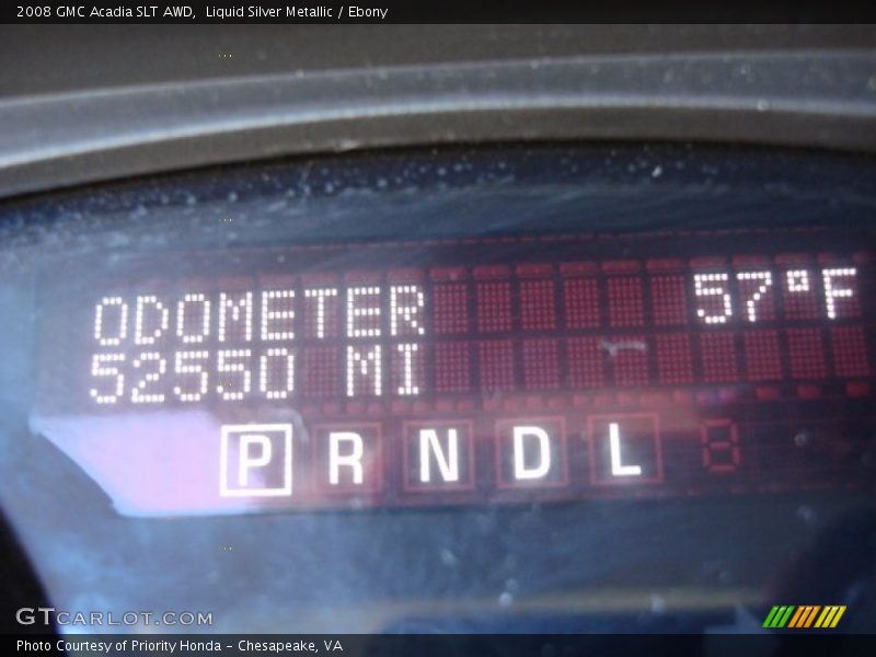 Liquid Silver Metallic / Ebony 2008 GMC Acadia SLT AWD