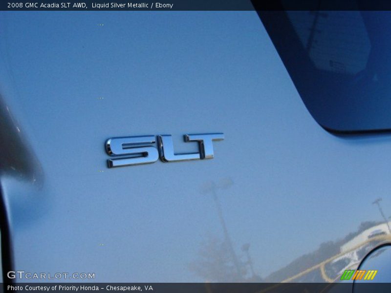 Liquid Silver Metallic / Ebony 2008 GMC Acadia SLT AWD