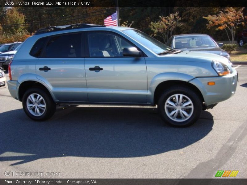 Alpine Frost / Gray 2009 Hyundai Tucson GLS