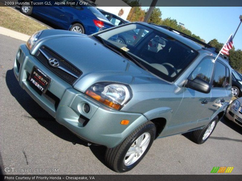 Alpine Frost / Gray 2009 Hyundai Tucson GLS
