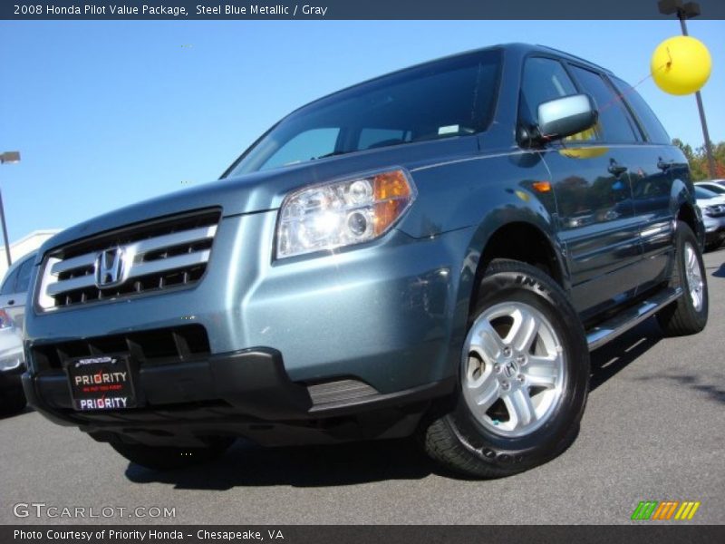 Steel Blue Metallic / Gray 2008 Honda Pilot Value Package