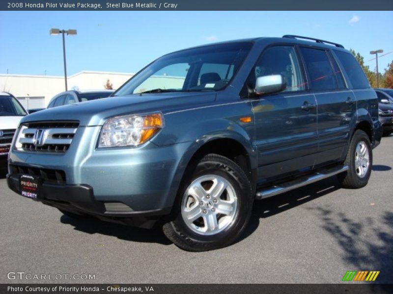 Steel Blue Metallic / Gray 2008 Honda Pilot Value Package