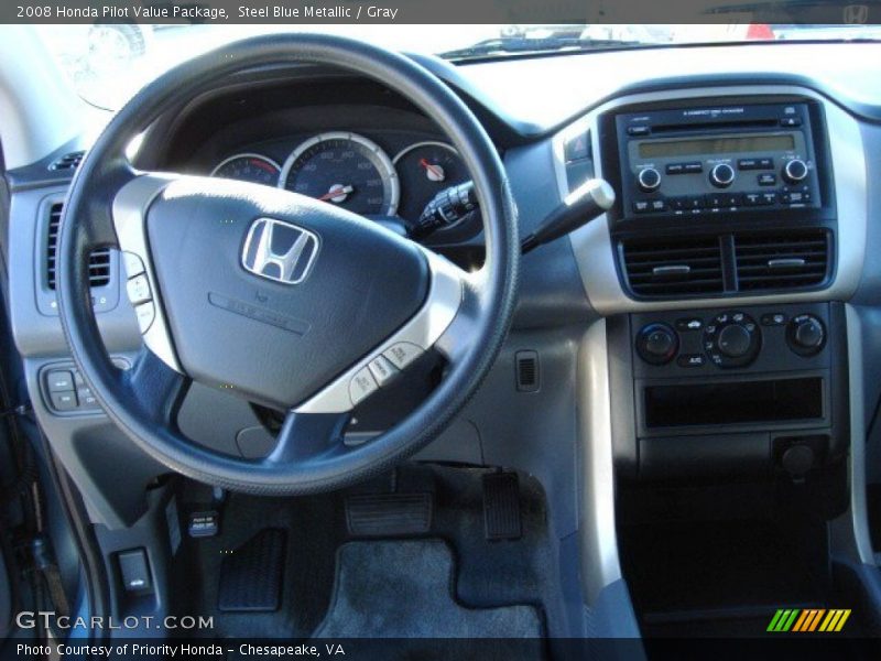 Steel Blue Metallic / Gray 2008 Honda Pilot Value Package