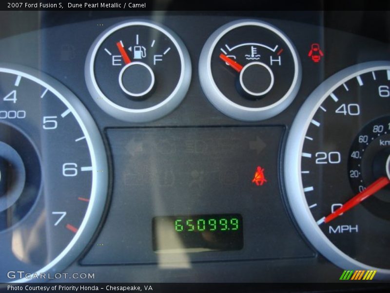 Dune Pearl Metallic / Camel 2007 Ford Fusion S