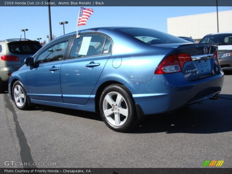 Atomic Blue Metallic / Black 2009 Honda Civic LX-S Sedan