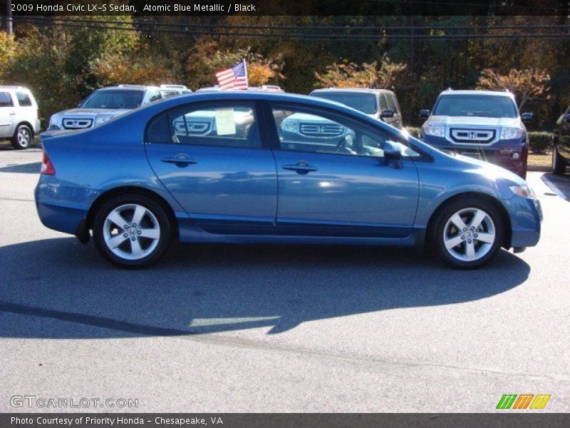 Atomic Blue Metallic / Black 2009 Honda Civic LX-S Sedan