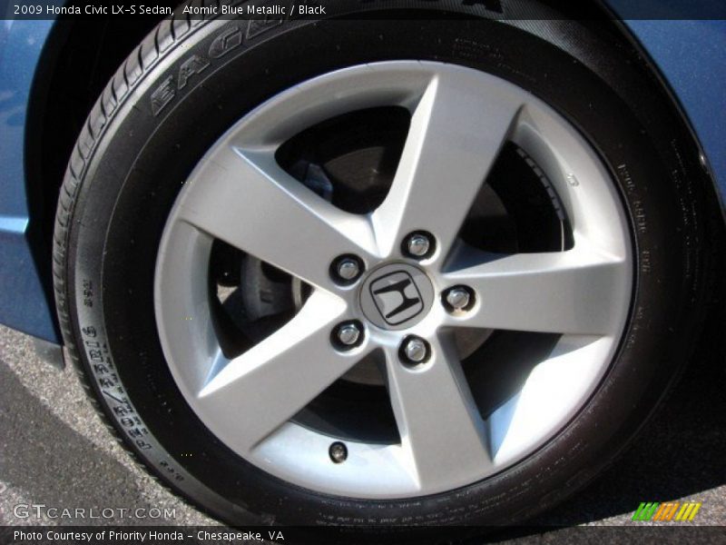 Atomic Blue Metallic / Black 2009 Honda Civic LX-S Sedan