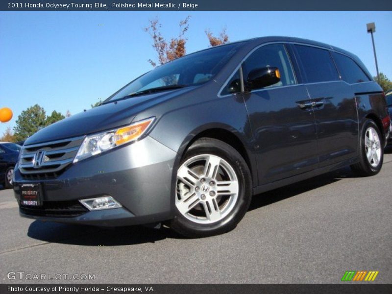 Polished Metal Metallic / Beige 2011 Honda Odyssey Touring Elite