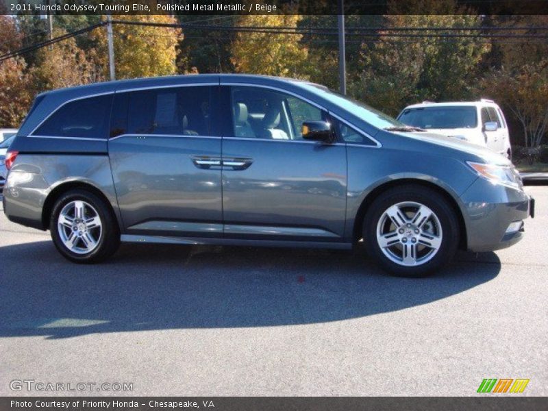 Polished Metal Metallic / Beige 2011 Honda Odyssey Touring Elite