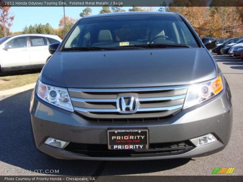 Polished Metal Metallic / Beige 2011 Honda Odyssey Touring Elite