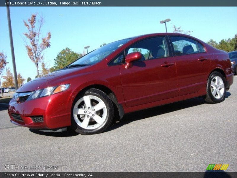 Tango Red Pearl / Black 2011 Honda Civic LX-S Sedan