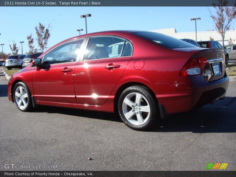 Tango Red Pearl / Black 2011 Honda Civic LX-S Sedan