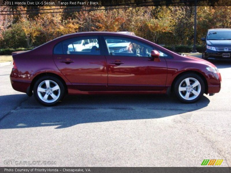Tango Red Pearl / Black 2011 Honda Civic LX-S Sedan