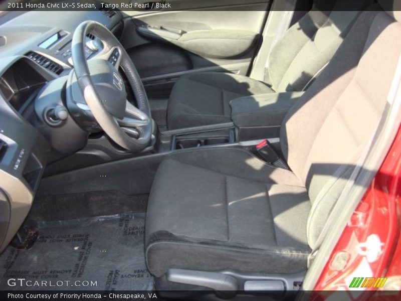 Tango Red Pearl / Black 2011 Honda Civic LX-S Sedan