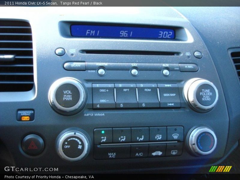 Tango Red Pearl / Black 2011 Honda Civic LX-S Sedan