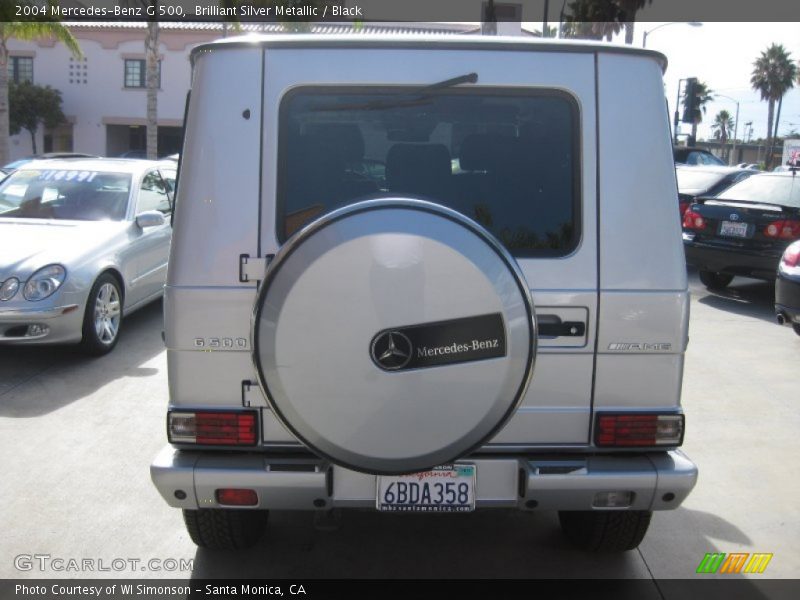 Brilliant Silver Metallic / Black 2004 Mercedes-Benz G 500