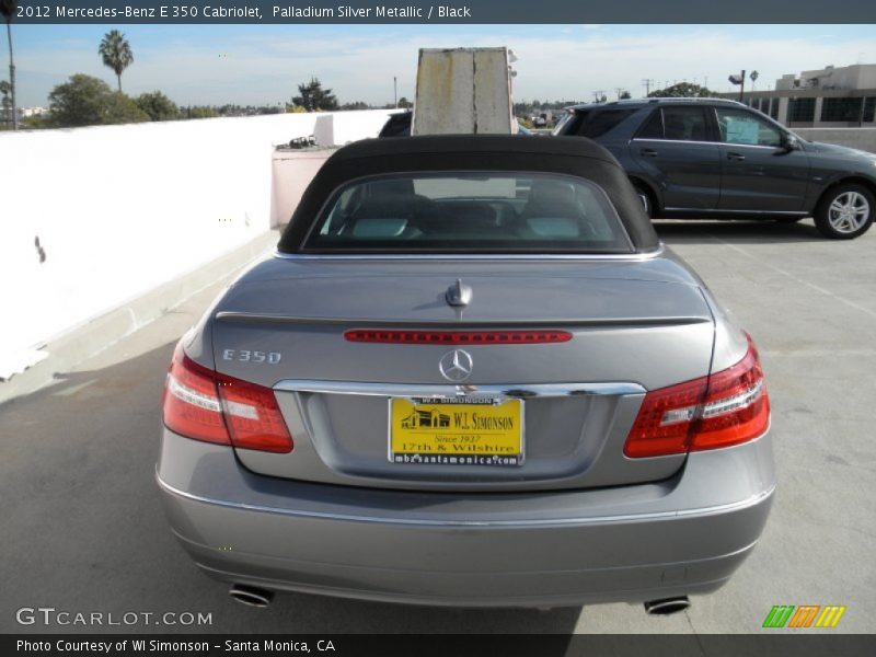 Palladium Silver Metallic / Black 2012 Mercedes-Benz E 350 Cabriolet