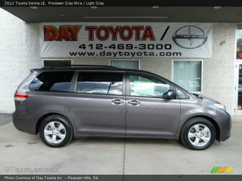 Predawn Gray Mica / Light Gray 2012 Toyota Sienna LE