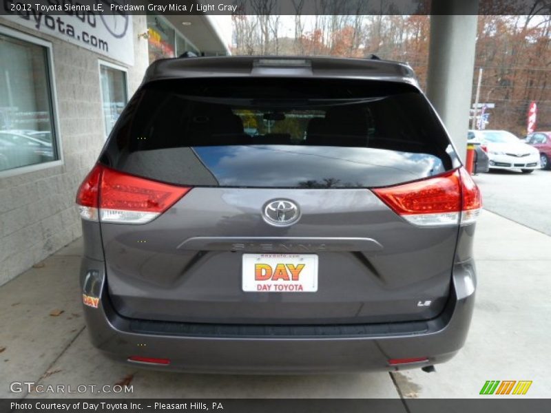 Predawn Gray Mica / Light Gray 2012 Toyota Sienna LE