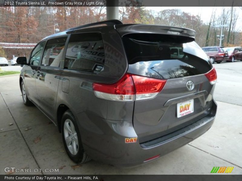 Predawn Gray Mica / Light Gray 2012 Toyota Sienna LE