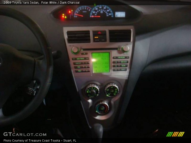 Polar White / Dark Charcoal 2009 Toyota Yaris Sedan