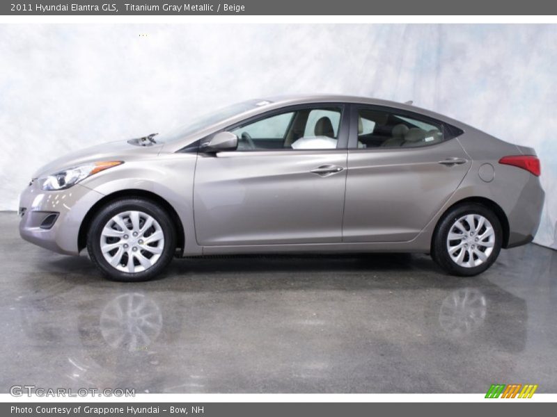 Titanium Gray Metallic / Beige 2011 Hyundai Elantra GLS