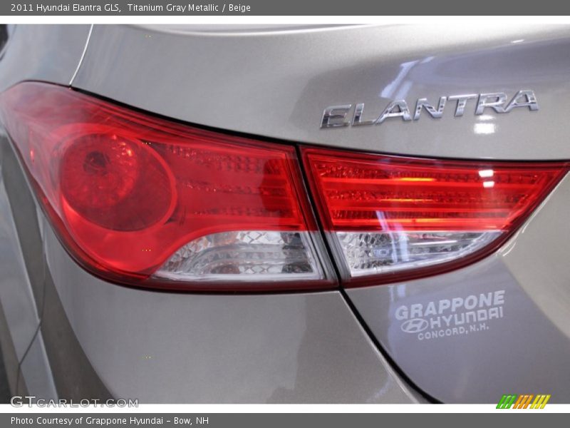 Titanium Gray Metallic / Beige 2011 Hyundai Elantra GLS