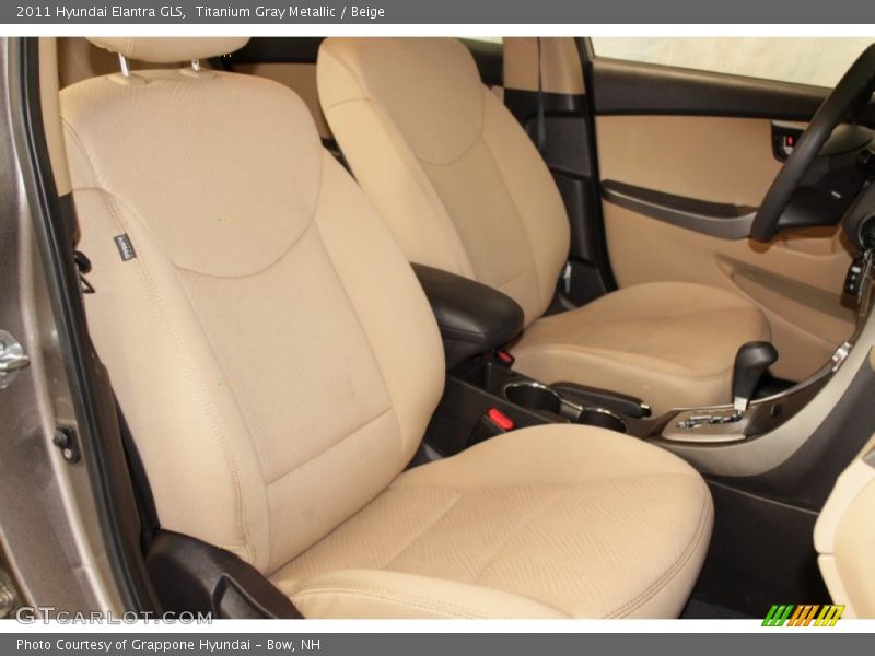 Titanium Gray Metallic / Beige 2011 Hyundai Elantra GLS