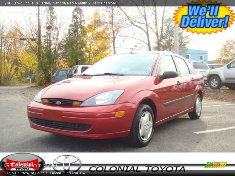 Sangria Red Metallic / Dark Charcoal 2003 Ford Focus LX Sedan
