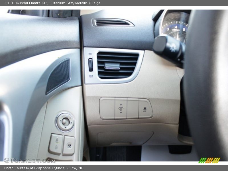 Titanium Gray Metallic / Beige 2011 Hyundai Elantra GLS