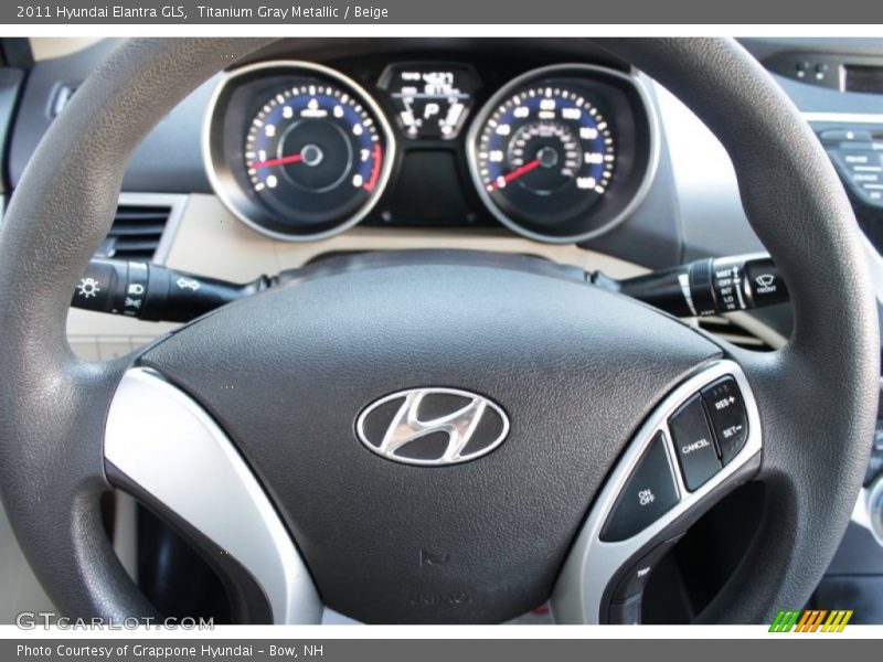 Titanium Gray Metallic / Beige 2011 Hyundai Elantra GLS