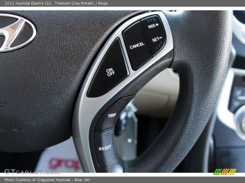 Titanium Gray Metallic / Beige 2011 Hyundai Elantra GLS