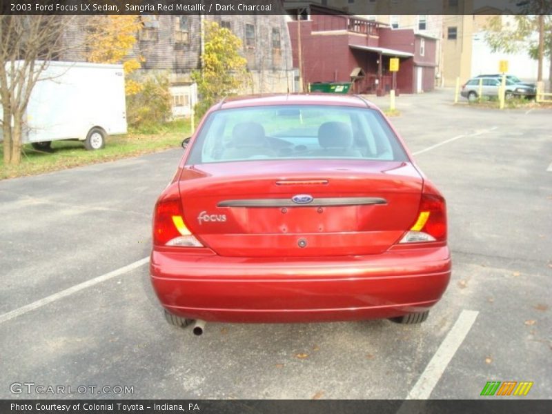 Sangria Red Metallic / Dark Charcoal 2003 Ford Focus LX Sedan