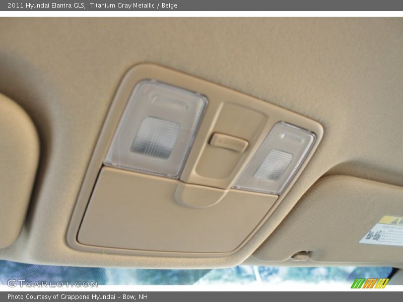 Titanium Gray Metallic / Beige 2011 Hyundai Elantra GLS