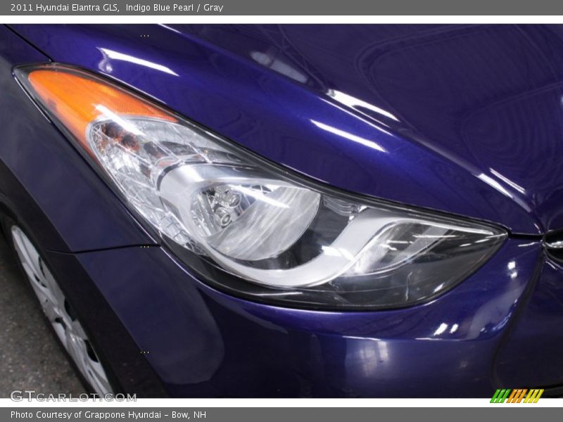 Indigo Blue Pearl / Gray 2011 Hyundai Elantra GLS