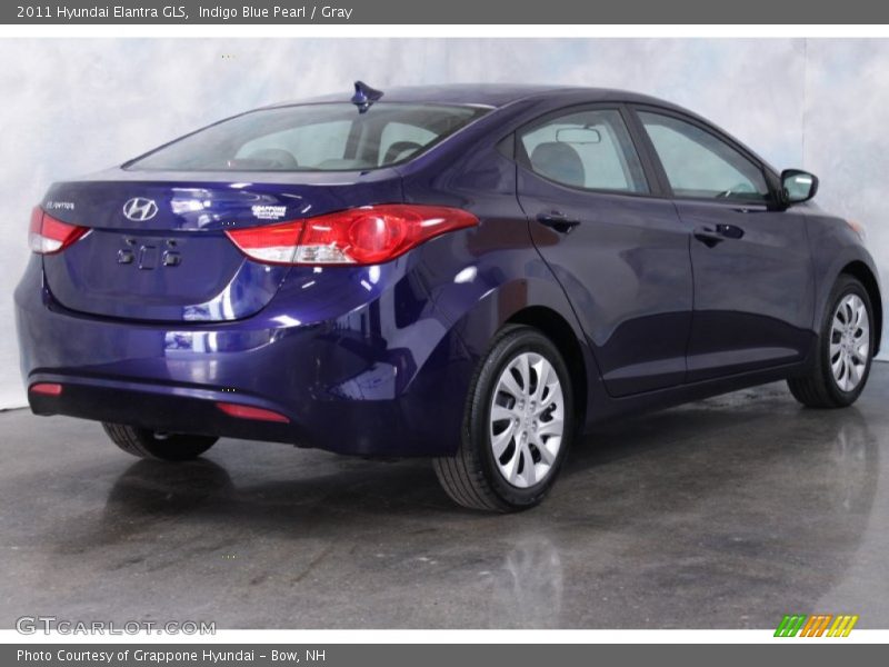 Indigo Blue Pearl / Gray 2011 Hyundai Elantra GLS