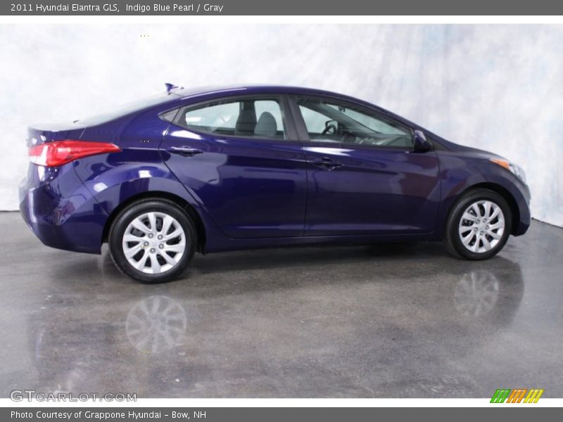 Indigo Blue Pearl / Gray 2011 Hyundai Elantra GLS