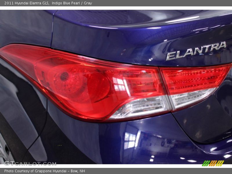Indigo Blue Pearl / Gray 2011 Hyundai Elantra GLS