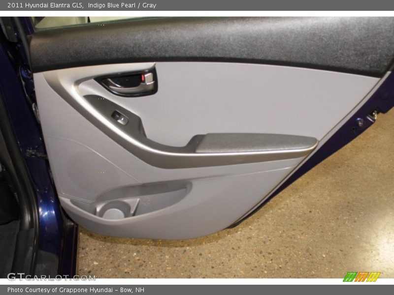 Indigo Blue Pearl / Gray 2011 Hyundai Elantra GLS