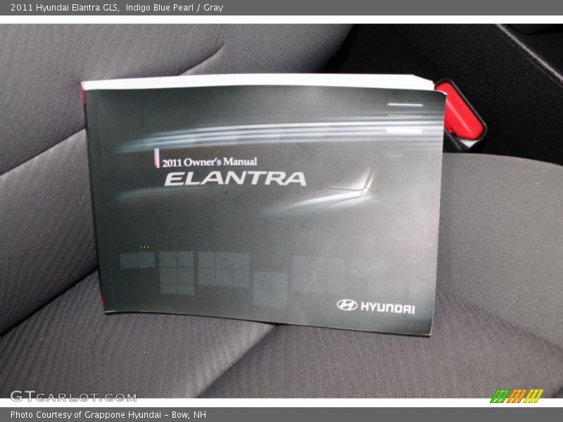 Indigo Blue Pearl / Gray 2011 Hyundai Elantra GLS