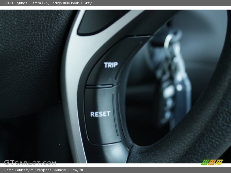 Indigo Blue Pearl / Gray 2011 Hyundai Elantra GLS