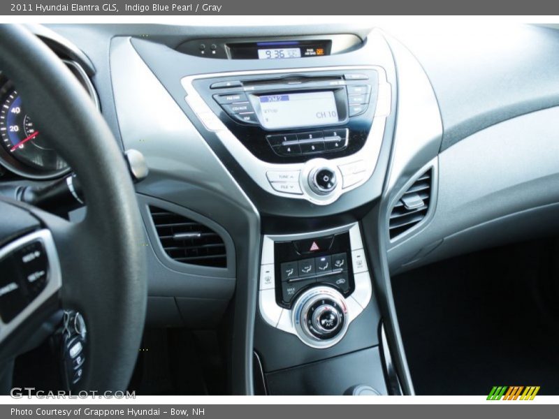 Indigo Blue Pearl / Gray 2011 Hyundai Elantra GLS