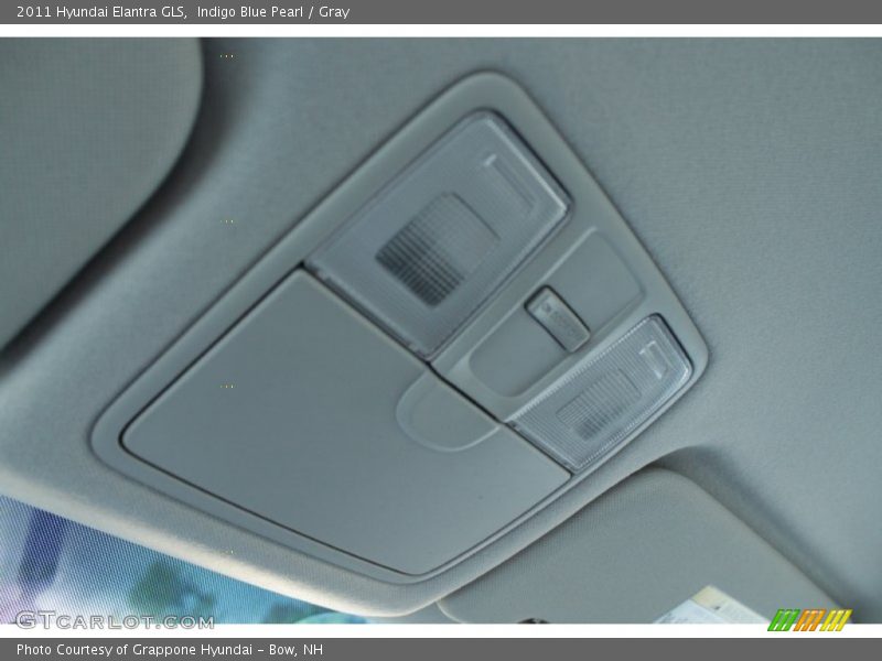 Indigo Blue Pearl / Gray 2011 Hyundai Elantra GLS