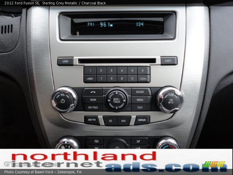 Sterling Grey Metallic / Charcoal Black 2012 Ford Fusion SE