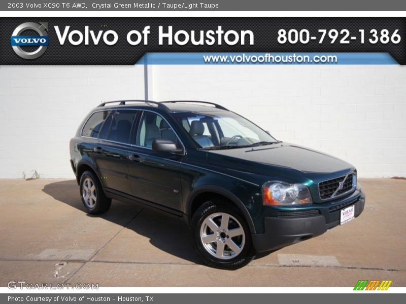 Crystal Green Metallic / Taupe/Light Taupe 2003 Volvo XC90 T6 AWD