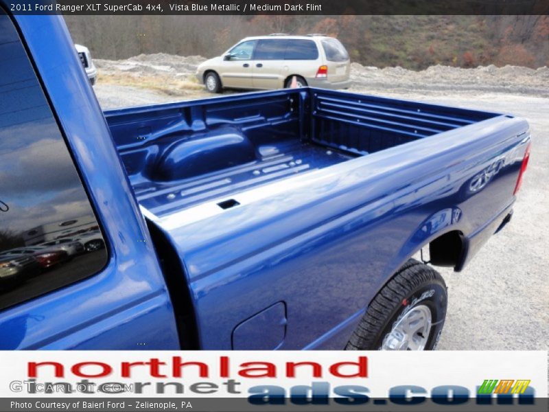 Vista Blue Metallic / Medium Dark Flint 2011 Ford Ranger XLT SuperCab 4x4