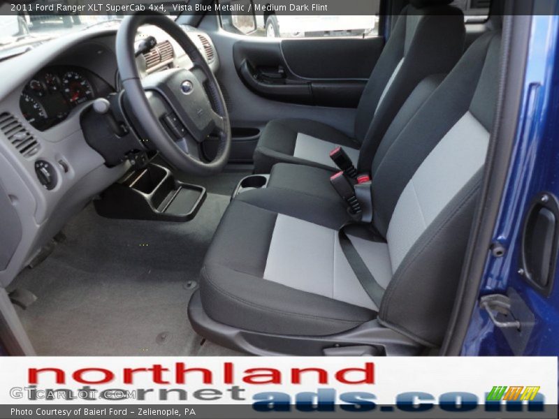 Vista Blue Metallic / Medium Dark Flint 2011 Ford Ranger XLT SuperCab 4x4