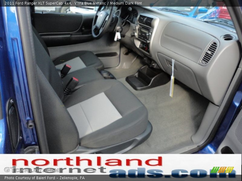 Vista Blue Metallic / Medium Dark Flint 2011 Ford Ranger XLT SuperCab 4x4