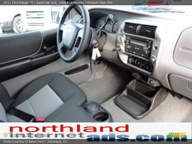 Vista Blue Metallic / Medium Dark Flint 2011 Ford Ranger XLT SuperCab 4x4