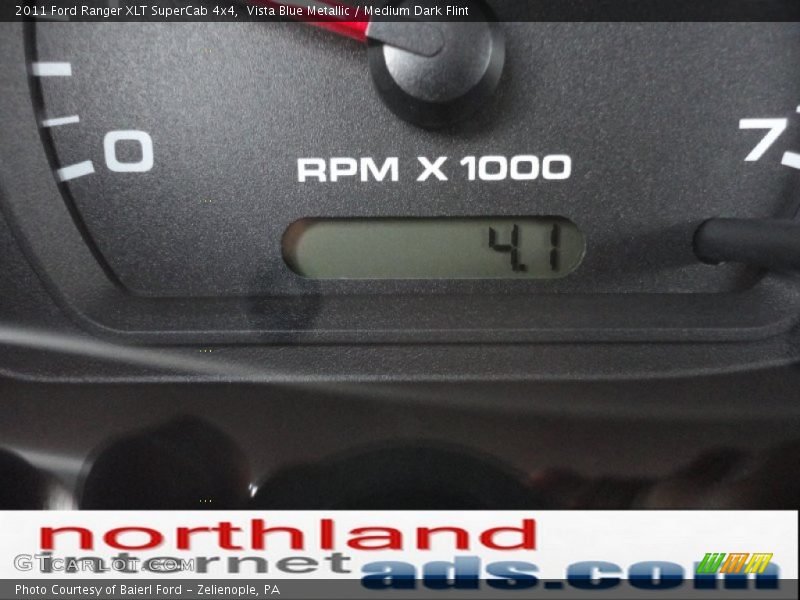 Vista Blue Metallic / Medium Dark Flint 2011 Ford Ranger XLT SuperCab 4x4